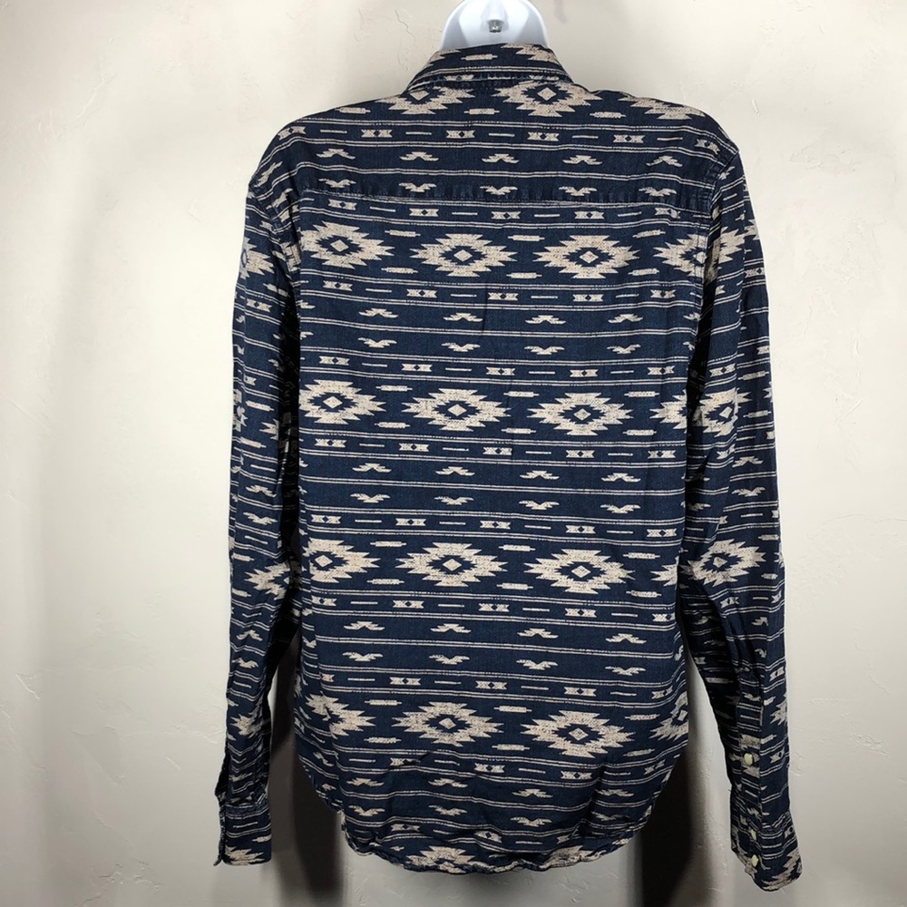 Gap Southwestern Print Snap Button Down Shirt Sz M - image 4